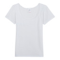 T-shirt col U - Chaleur Douce - Blanc - Femme