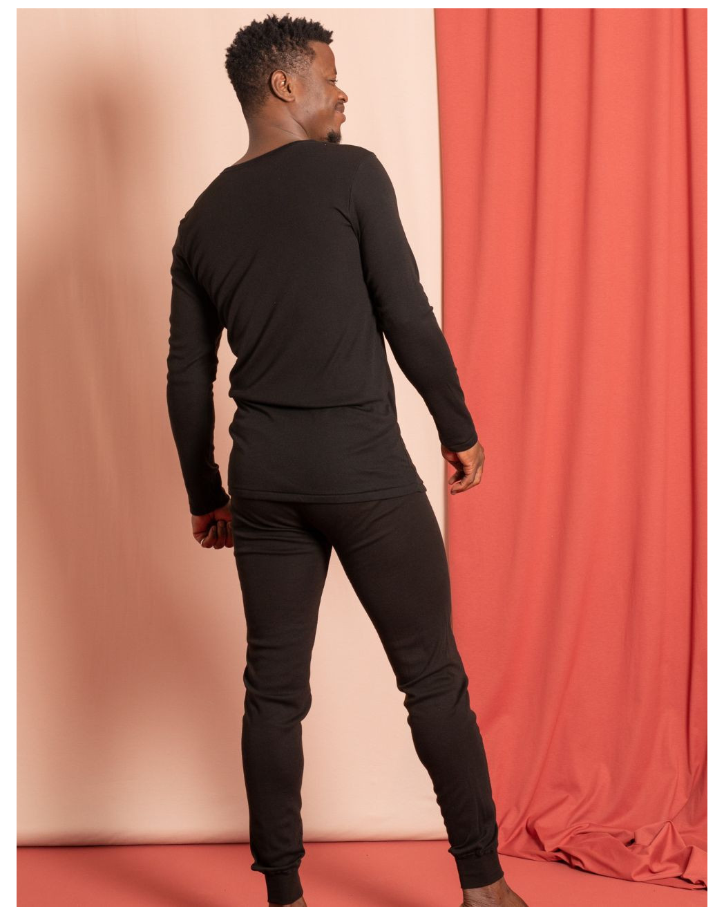 Legging thermique Homme Noir Made in France Lemahieu