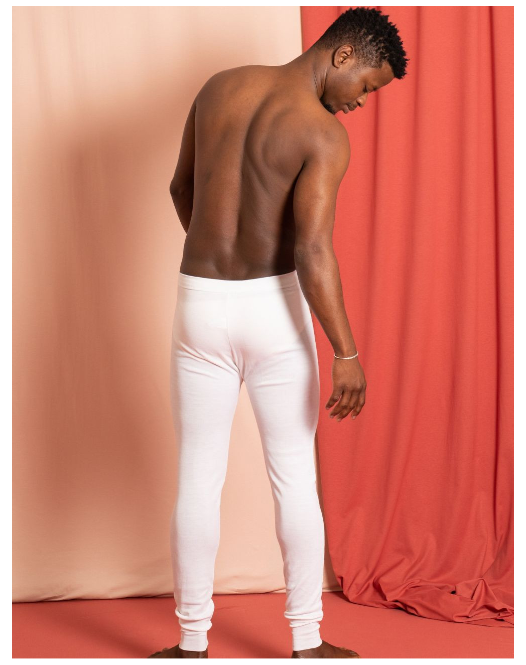 Legging thermique Homme – Interlock coton - Blanc | Lemahieu