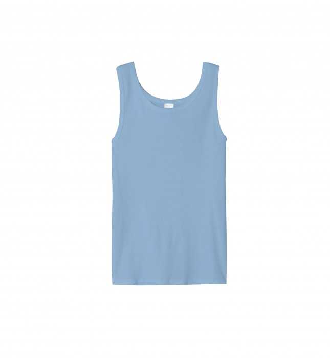 Tee shirt sans manche - Bleu Azur - 100% Coton - Débardeur Homme | Lemahieu