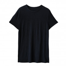 T-shirt en laine mérinos mixte - Noir
