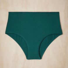 Culotte taille basse coton Bio - Vert cyprès