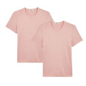 2x T-shirts Lin - Rose - Homme