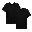 2x T-shirts Lin col V - Noir - Homme