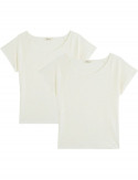 2x T-shirts Lin - Ecru - Femme