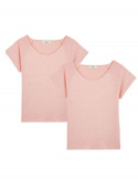 2x T-shirts Lin - Rose - Femme