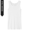Débardeur femme blanc - Tee shirt sans manche 100% Coton | Grande taille Lemahieu
