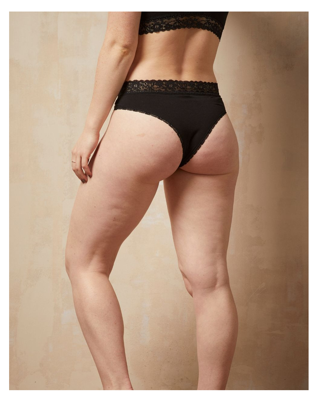 Tanga dentelle - Noir