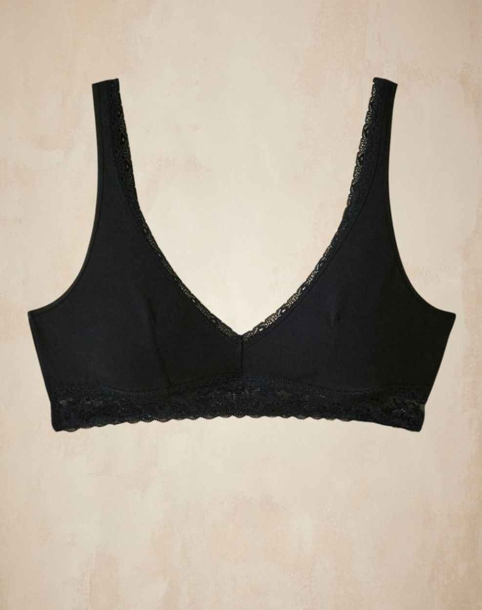 Brassiere dentelle coton bio pour affirmer votre feminite Noir Made In France Lemahieu