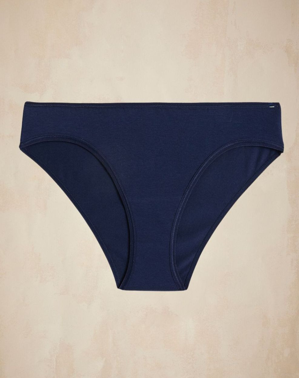 Culotte taille basse marine en coton Bio et Made in France Lemahieu