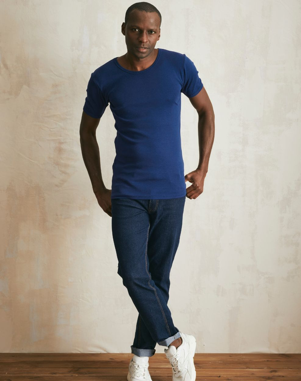 T Shirt Homme Marine Made in France Lemahieu