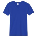 T Shirt Homme Bleu Royal Col V