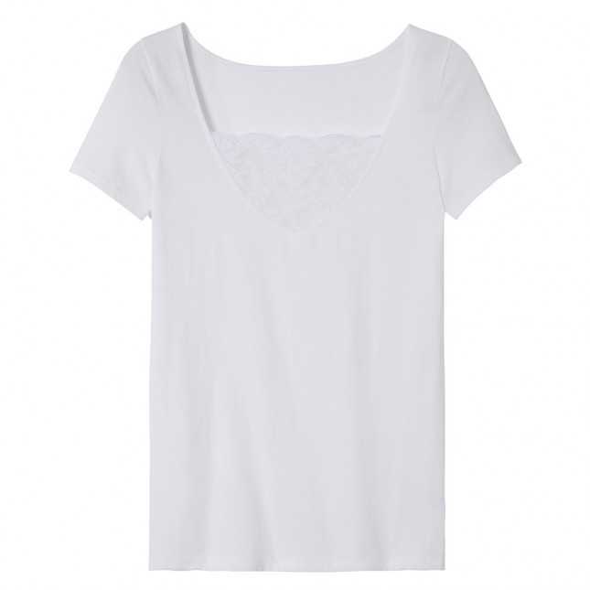 T-shirt Femme V plongeant - Blanc | Lemahieu