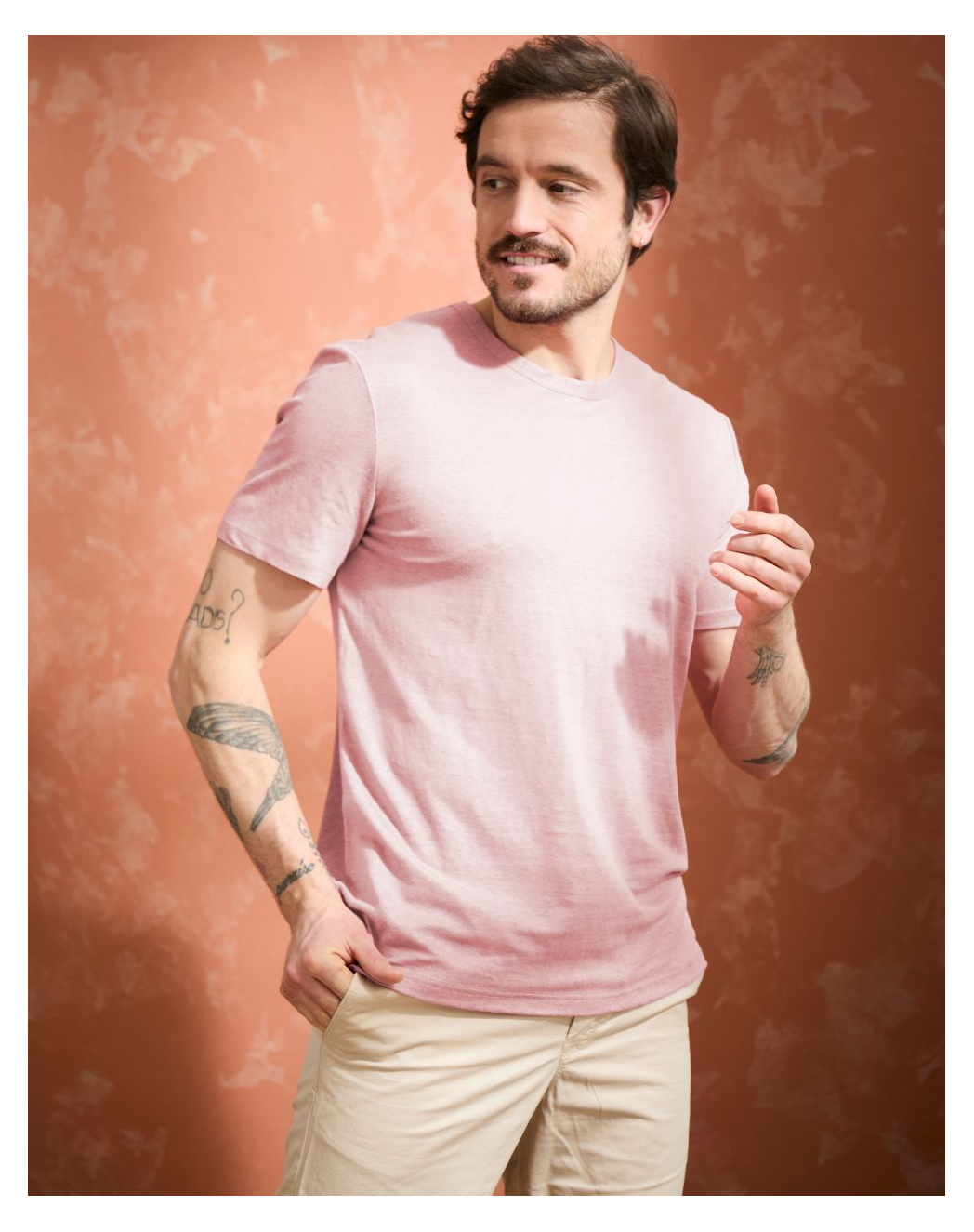 Made In France Marque De Vetement Jeune T-shirt Col Rond Homme Lin