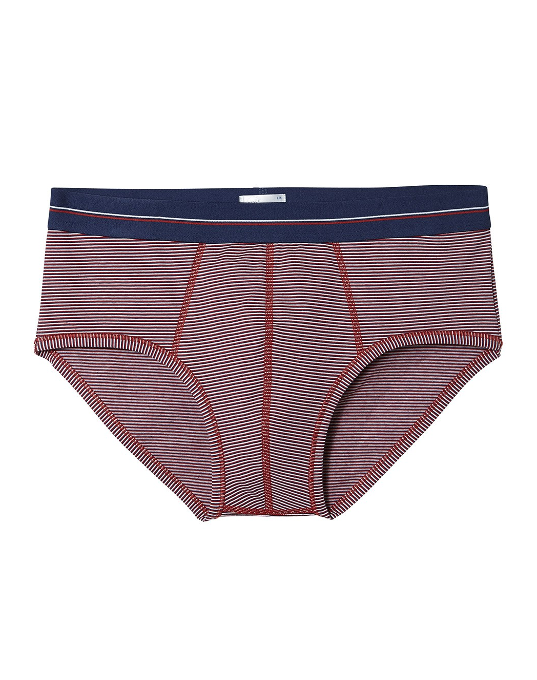 Slip Homme Les fines rayures Rouge Made in France Lemahieu