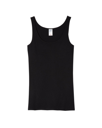 Débardeur Femme - Maille plumetis en laine - Noir | Lemahieu