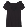 T-shirt Femme V plongeant - Noir | Lemahieu