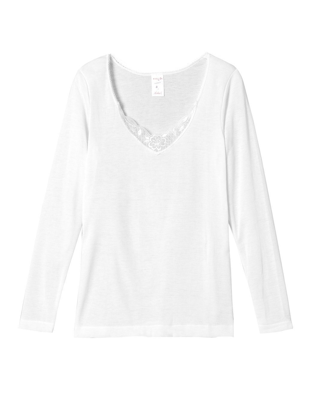 Tee-shirt manches longues brodé extra chaud Femme | Lemahieu