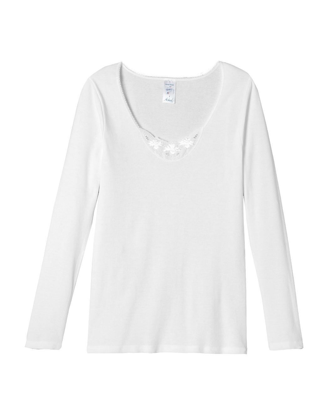 Tee-shirt manches longues en broderie anglaise | Lemahieu
