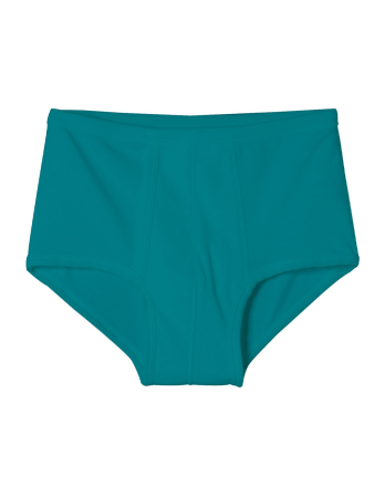 Slip à poche en coton - Vert Lagon - Made in France | Lemahieu
