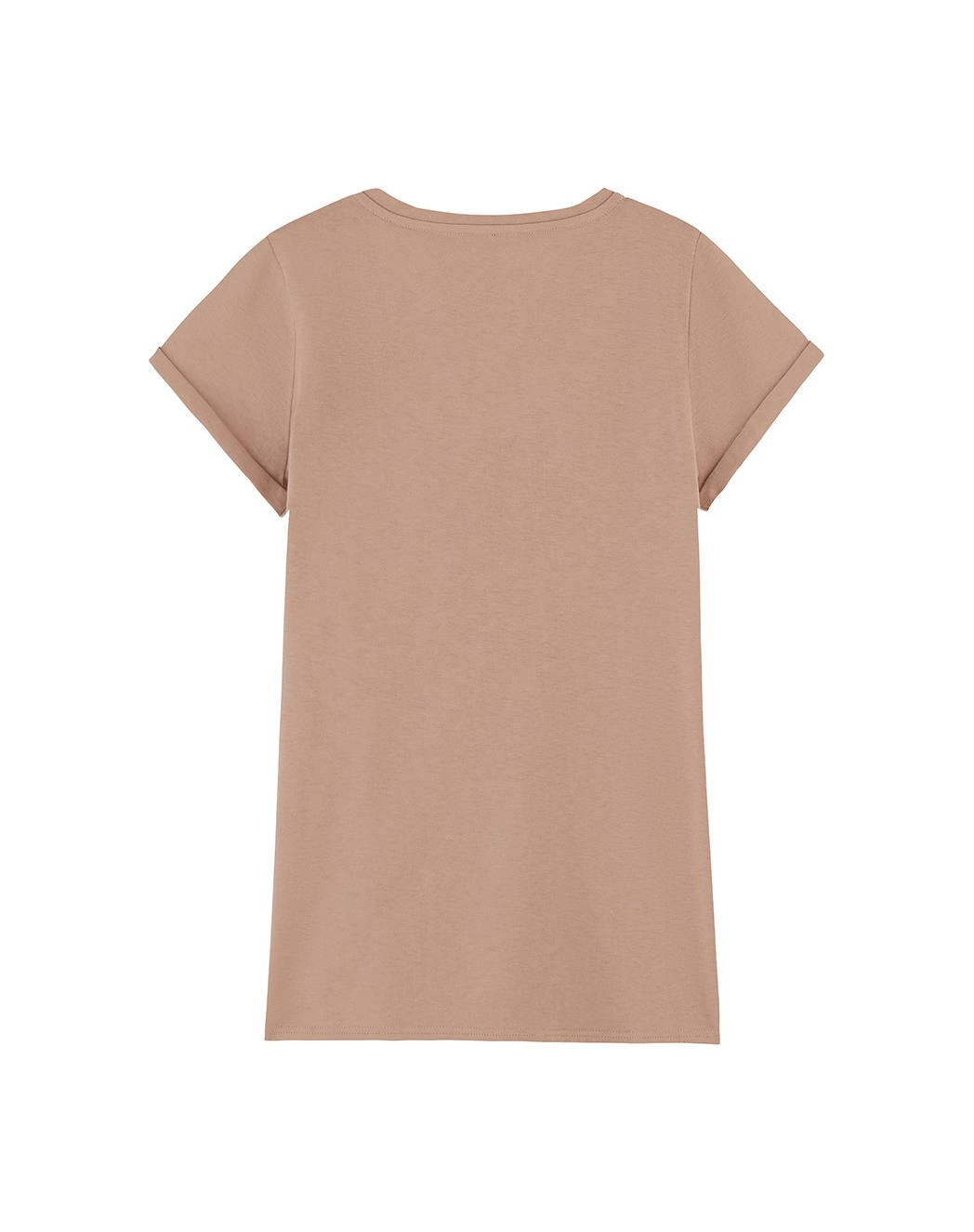 T-shirt Femme manches à revers coton Bio - Seigle