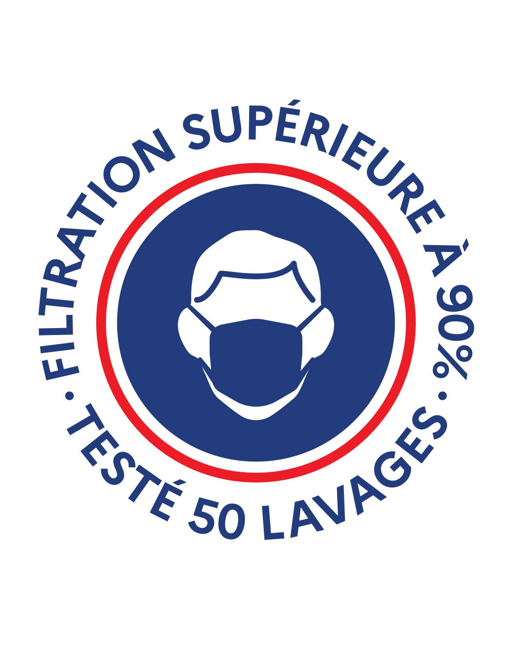 Masque coton bio - Adulte - Marine| Lemahieu