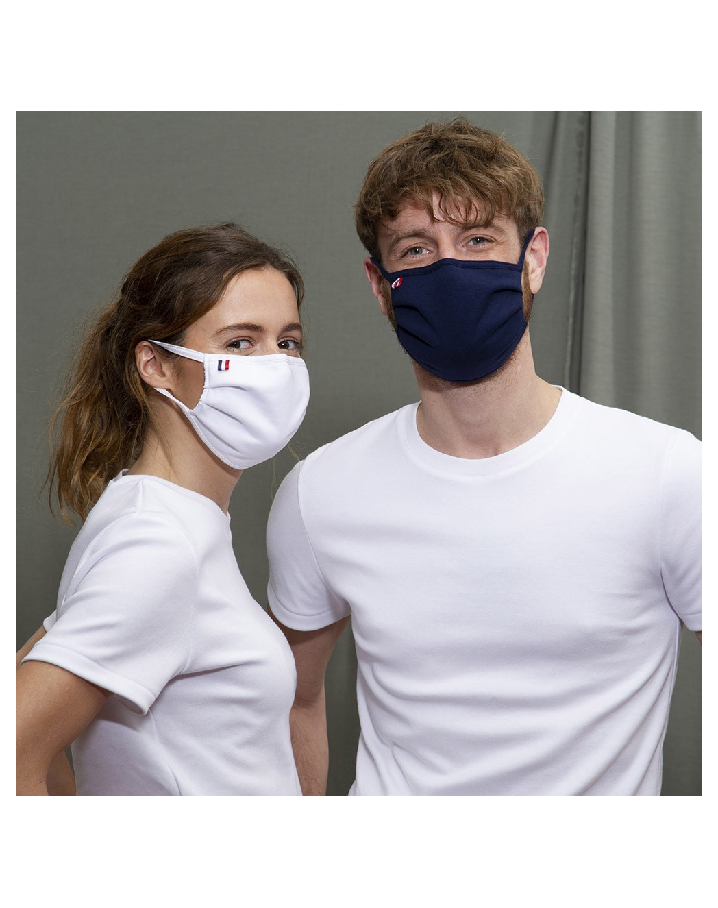 Masque coton bio - Adulte - Marine| Lemahieu
