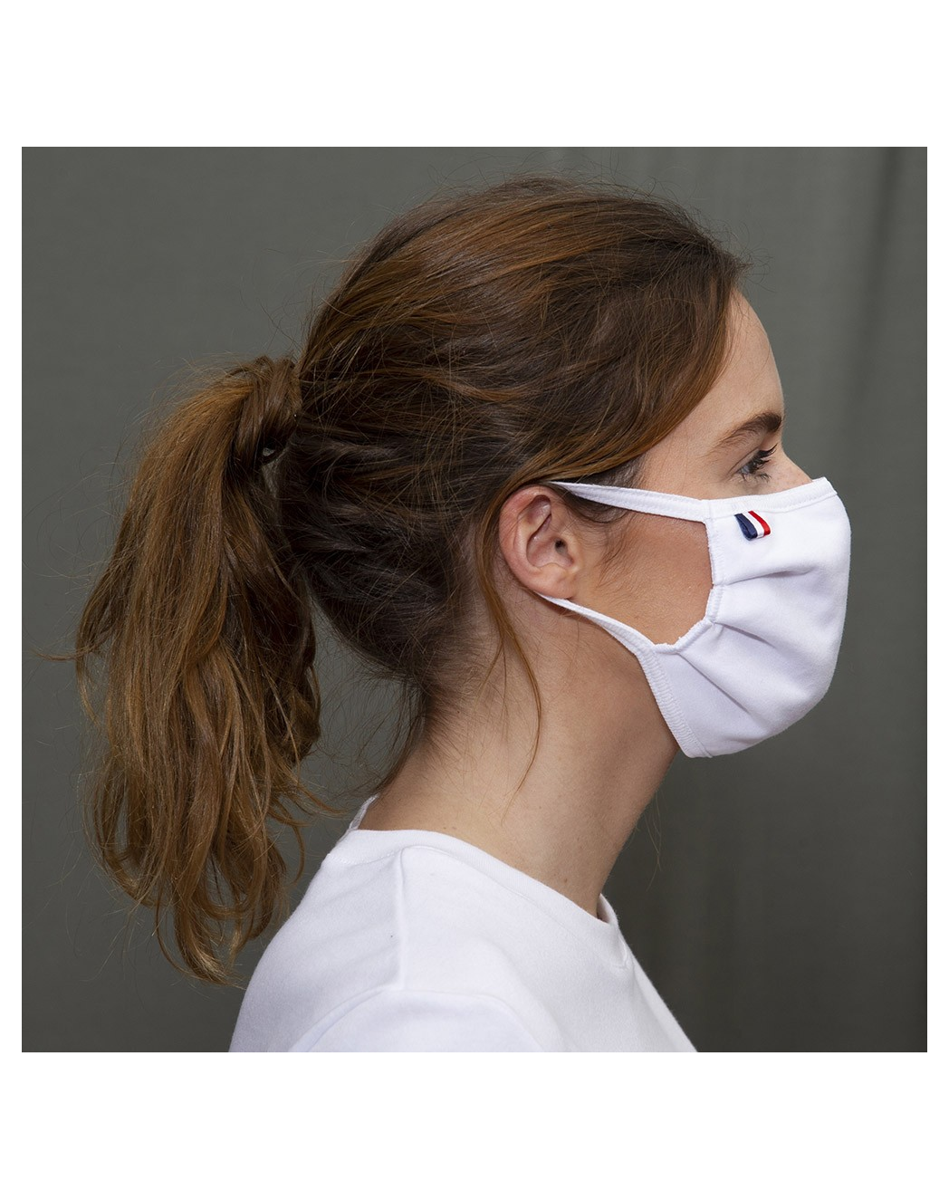 Masque coton bio - Adulte - Blanc | Lemahieu