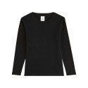 T-shirt manches longues en laine - Enfant/Ado - Noir