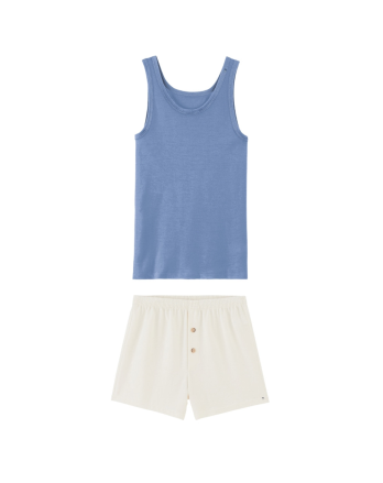 Pyjama Débardeur et Caleçon court - Océan et Naturel