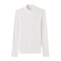 T-shirt manches longues laine et coton - Blanc