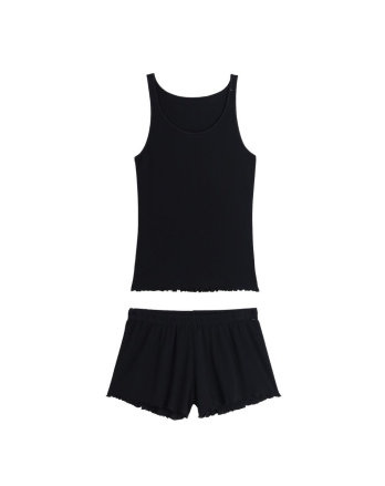 Pyjama Débardeur et Short - Noir