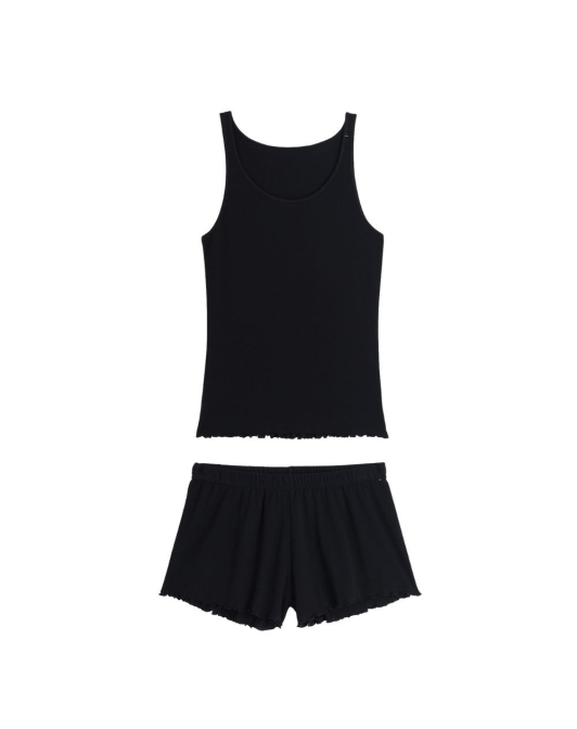 Pyjama Débardeur et Short - Noir