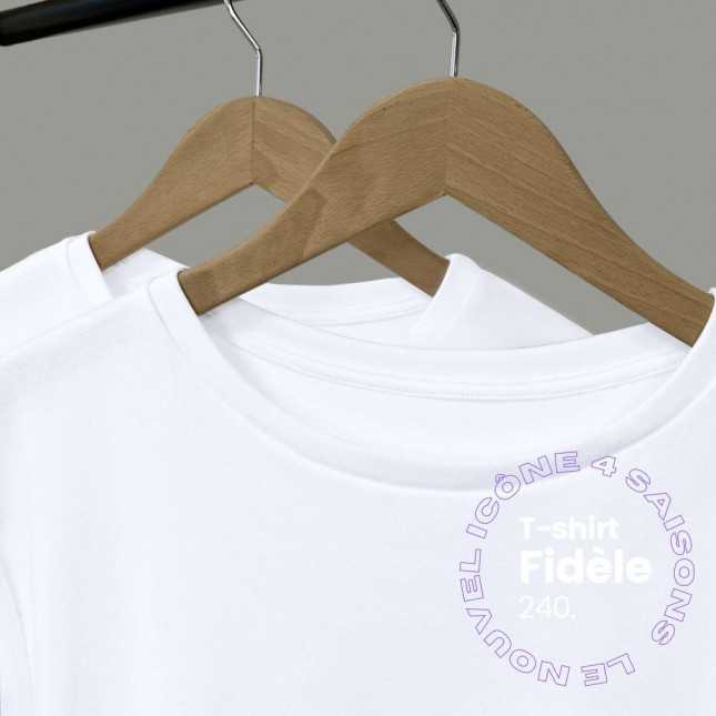 Lot de 2 t-shirts en coton Bio épais - Blanc  - Made in France