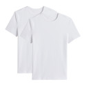 Lot de 2 t-shirts en coton Bio épais - Blanc