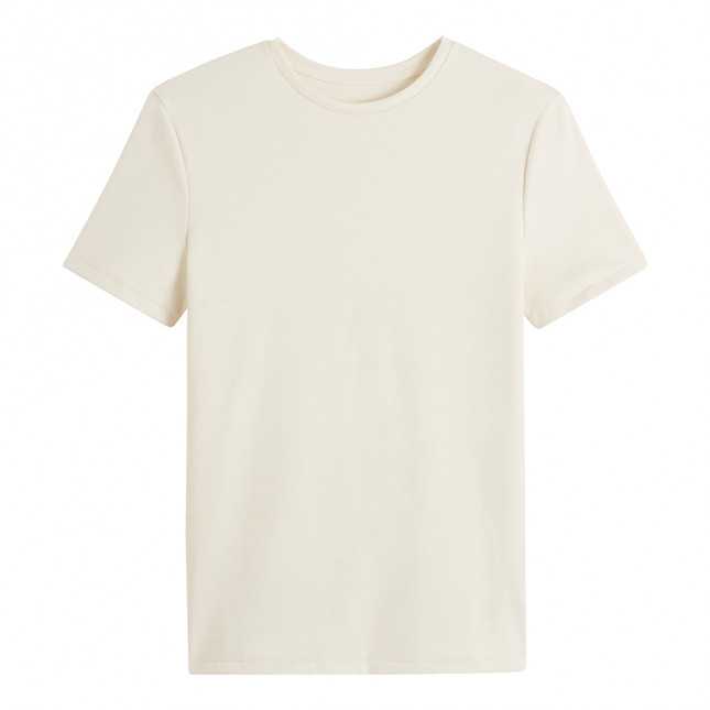 T-shirt épais en coton bio - Ecru| Made in France 