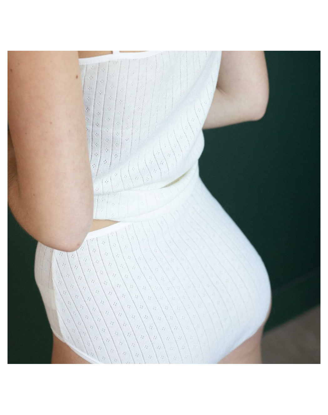 Culotte taille haute Pointel - Blanc