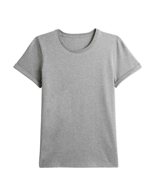 T-shirt manches à revers - Gris