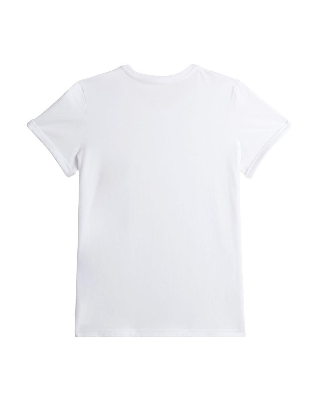 T-shirt Femme manches à revers coton Bio - Blanc