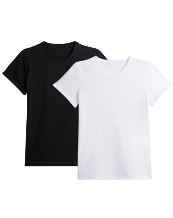 T-shirt coton Bio Femme - Manches à revers - Naturel - LE REVERS 2.0