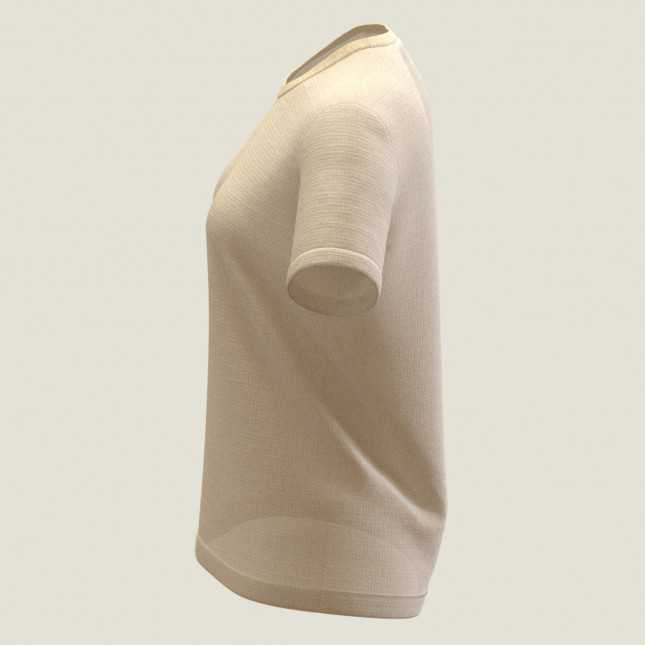T-shirt gaufré coton recyclé made in France - Achel par lemahieu