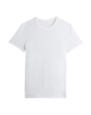 T-shirt blanc 100 % coton blanc homme