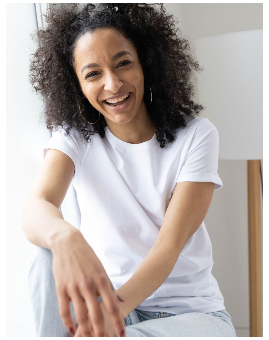 T-shirt Femme manches à revers coton Bio - Blanc