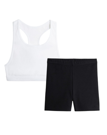 Brassière dos nageur + short  coton bio
