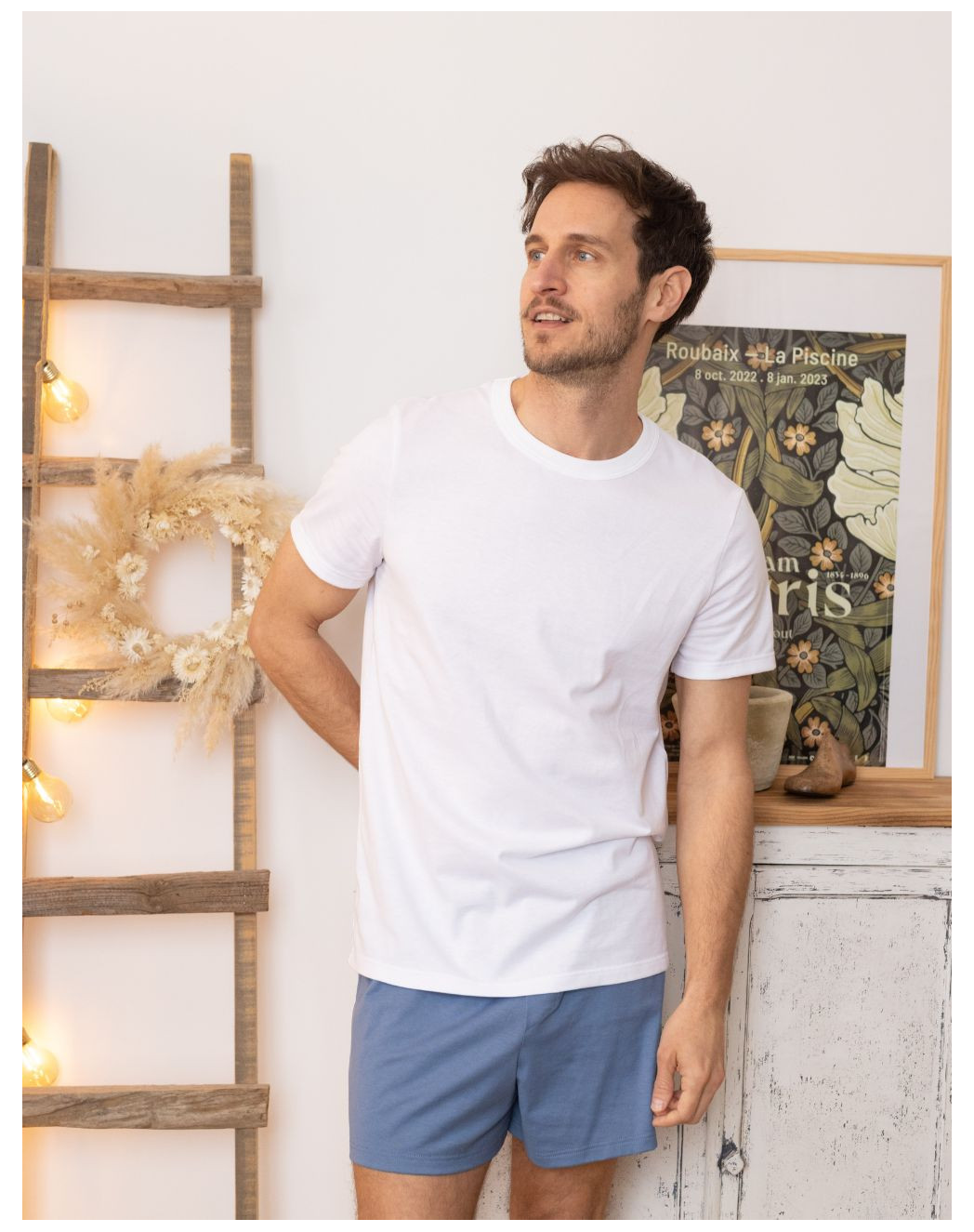 T-shirt blanc 100 % coton blanc homme