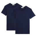 2x T-shirts en Coton BIO - Marine - Homme