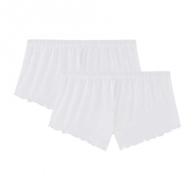 Lot de 2 Shorts coton Bio - Blanc