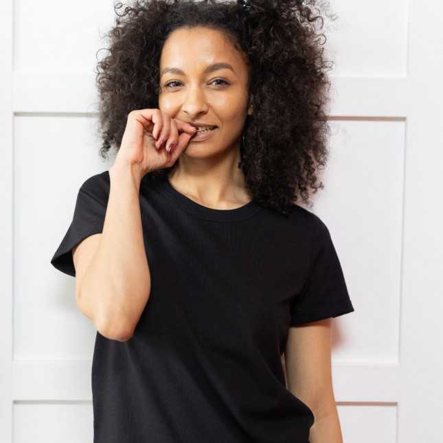 T-shirt femme coton bio - Noir