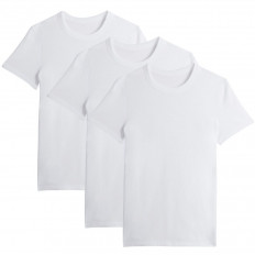 Lot de 3 t-shirts coton bio blanc - homme - Achel par Lemahieu