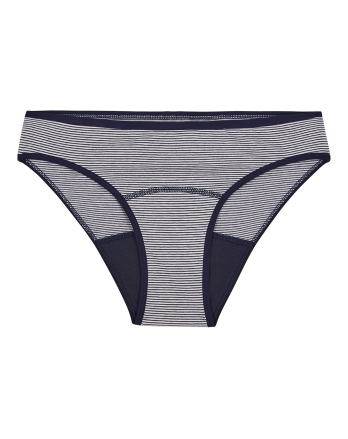 Culotte Menstruelle Bio - Rayé bleu